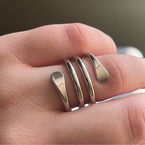 Silver Spiral Ring Size 7